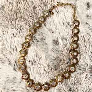 J. Crew Gold and Gem Necklace